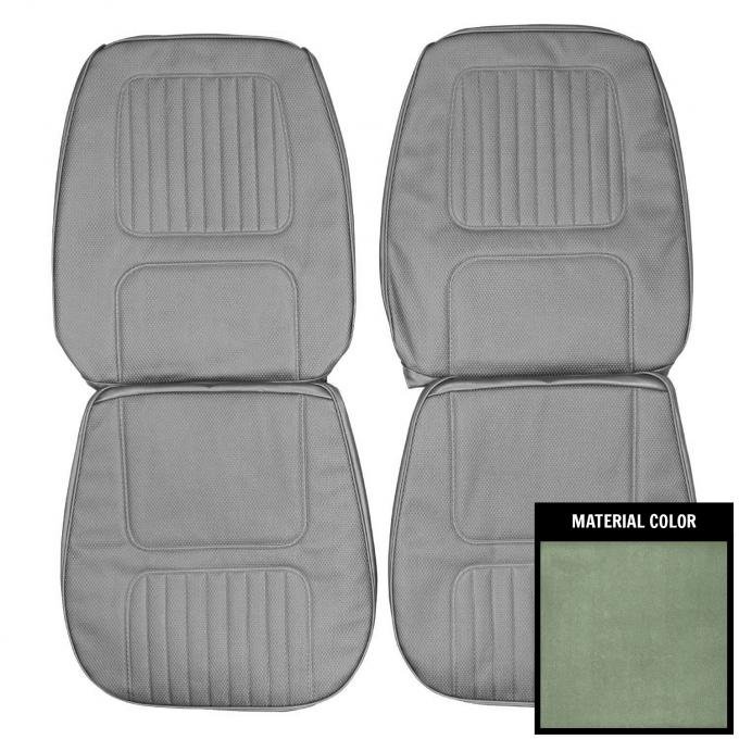 PUI Interiors 1970 Chevrolet Camaro Standard Dark Metallic Green Front Bucket Seat Covers 70FS24U