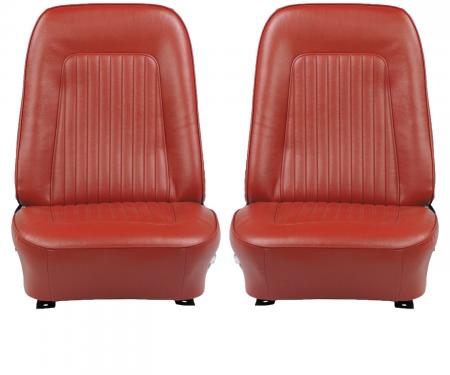 PUI Interiors 1967-68 Chevrolet Camaro Standard Red Front Bucket Seat Covers 67FS30U