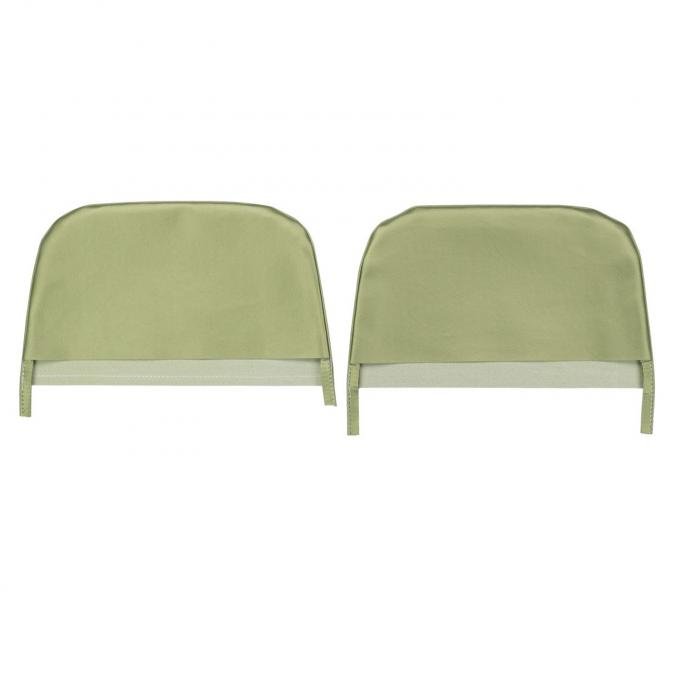 PUI Interiors 1969 Chevrolet Camaro Light Green Bucket Seat Head Rest Covers 67FH23U