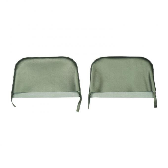 PUI Interiors 1969 Camaro/Firebird Dark Metallic Green Bucket Seat Head Rest Covers 67FH24U