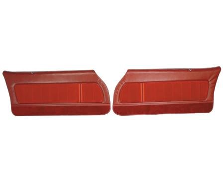 PUI Interiors 1980 Camaro LT/Berlinetta/Custom Cloth Pre-Assembled Carmine Front Door Panels 80FDLTC38-P