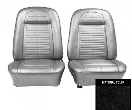 PUI Interiors 1969 Pontiac Firebird Black Front Bucket Seat Covers 69ES10U