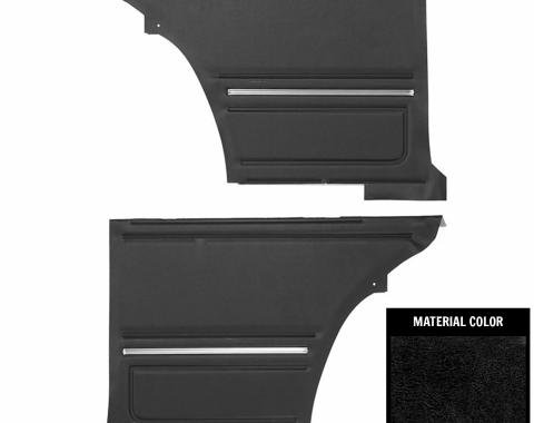 PUI Interiors 1967 Camaro/Firebird Hardtop Pre-Assembled Platinum Black Rear Door Panels 67FD10C-P