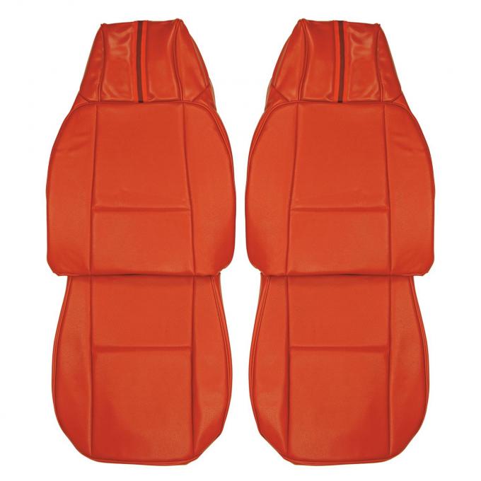 PUI Interiors 1980-1981 Camaro Berlinetta/Custom Bright Red Vinyl Front Bucket Seat Covers 80DS77U