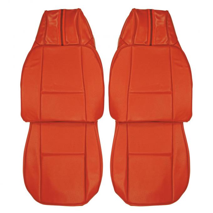 PUI Interiors 1980-1981 Camaro Berlinetta/Custom Bright Red Vinyl Front Bucket Seat Covers 80DS77U