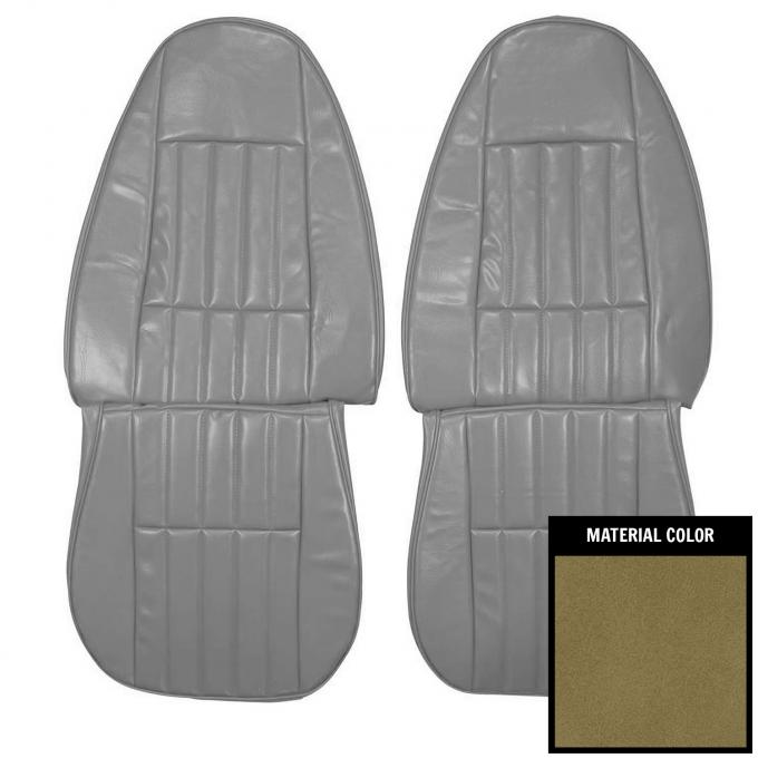 PUI Interiors 1981 Chevrolet Camaro Standard Light Saddle Front Bucket Seat Covers 81FS35U
