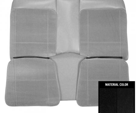 PUI Interiors 1979-1981 Camaro Berlinetta/Custom Hardtop Black Cloth Rear Bench Seat Cover 79DSC70C
