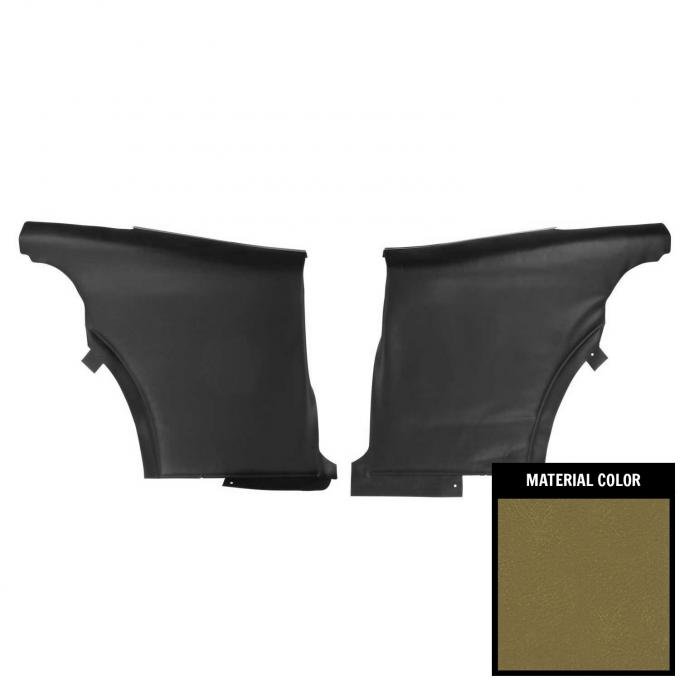 PUI Interiors 1968 Firebird Hardtop Deluxe Pre-Assembled Ivy Gold Rear Door Panels 68HD46C-P