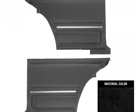 PUI Interiors 1967 Camaro/Firebird Hardtop Standard Pre-Assembled Black Rear Door Panels PD200C