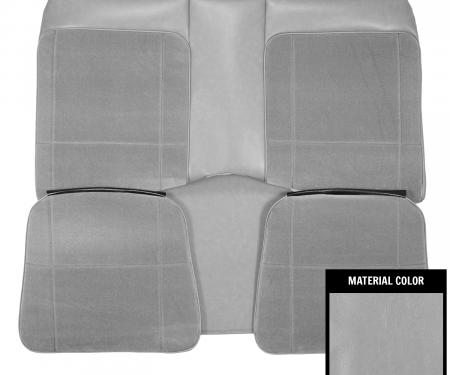PUI Interiors 1981 Camaro Berlinetta Custom Cloth Hardtop Silver Rear Bench Seat Cover 79DSC66C