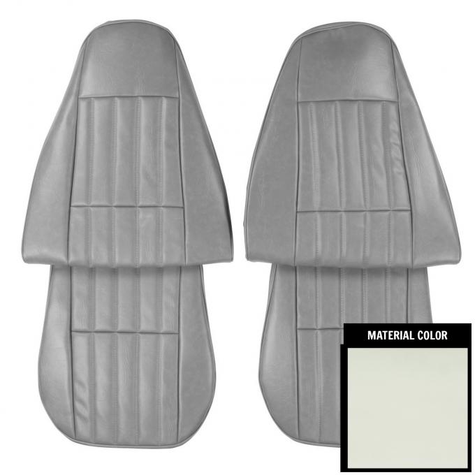 PUI Interiors 1980-81 Pontiac Firebird Standard White Front Bucket Seat Covers 80ES37U