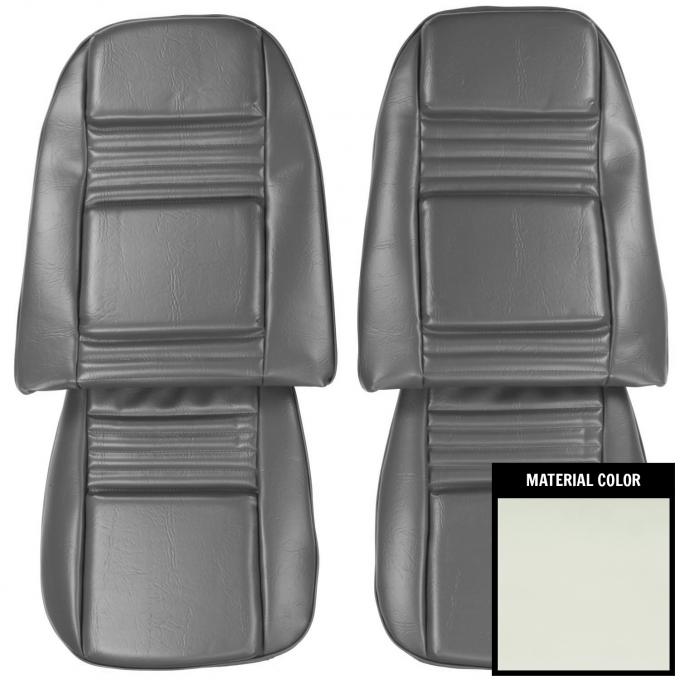 PUI Interiors 1978-1980 Pontiac Firebird Deluxe White Front Bucket Seat Covers 78HS37U