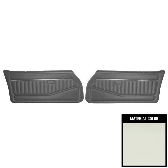 PUI Interiors 1978-79 Camaro/1978-81 Firebird Standard Pre-Assembled White Front Door Panels 78FD37-P