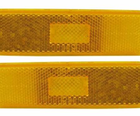 AMD Side Marker Lamp Assembly, Amber, Front, LH/RH Pair, 74-77 Camaro T-A6740
