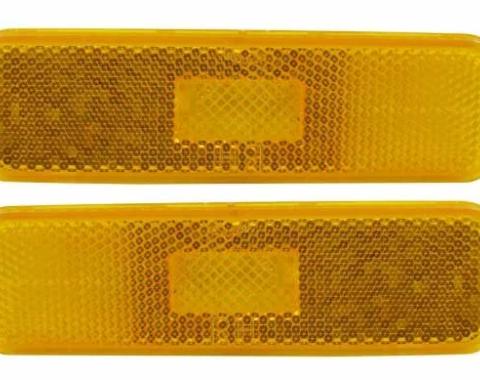 AMD Side Marker Lamp Assembly, Amber, Front, LH/RH Pair, 74-77 Camaro T-A6740
