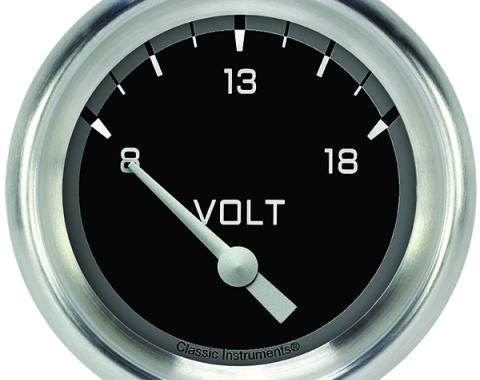 Classic Instruments Autocross Gray 2 5/8" Volt Gauge AX230GAPF