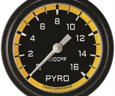Classic Instruments Autocross Yellow 2 5/8" Exhaust Gas Temp. Gauge AX398YBLF