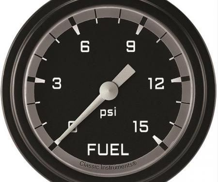 Classic Instruments Autocross Gray 2 5/8" Fuel Pressure Gauge, 15 Psi AX345GBLF