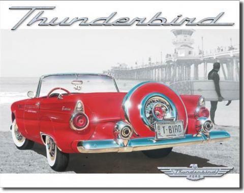 Tin Sign, T-BIRD Beach Scene