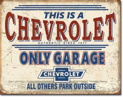 Tin Sign, Chevy Only Garage