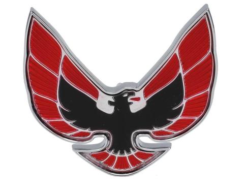 AMD Header Panel Emblem, Bird Logo Red and Black, 74-76 Firebird T-8550