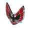 AMD Header Panel Emblem, Bird Logo Red and Black, 74-76 Firebird T-8550