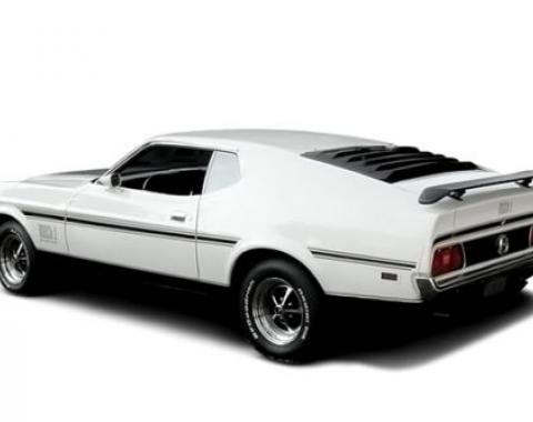 Mustang Rear Window Louver, Black Aluminum, 1971-1973