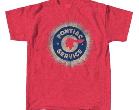 Pontiac Service T-Shirt, Heather Red