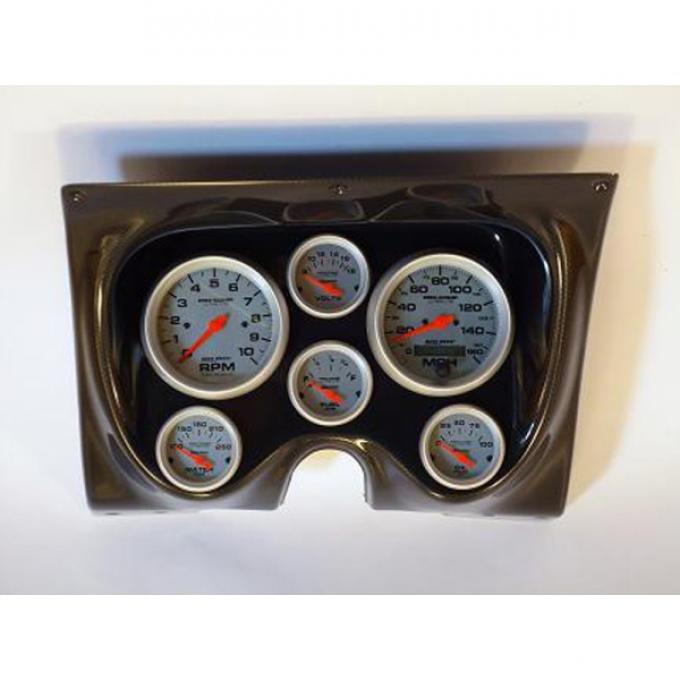 Camaro Instrument Cluster Panel, Carbon Fiber Finish, With Ultra-Lite Series AutoMeter Gauges, 1967-1968