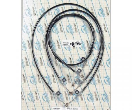 Firebird Heater Control Cable Set, For Cars With Air Conditioning, 1967-1968