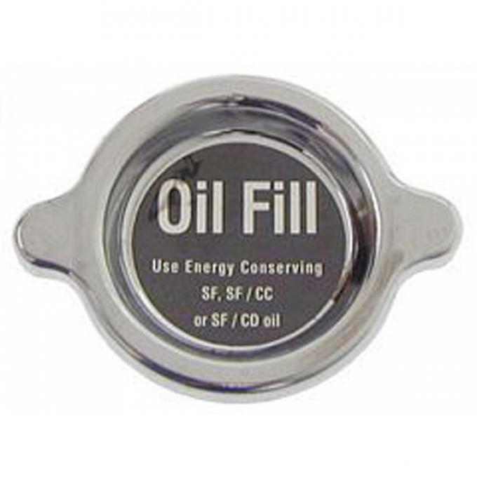 Firebird Oil Filler Tube Cap, Chrome, 1967-1969
