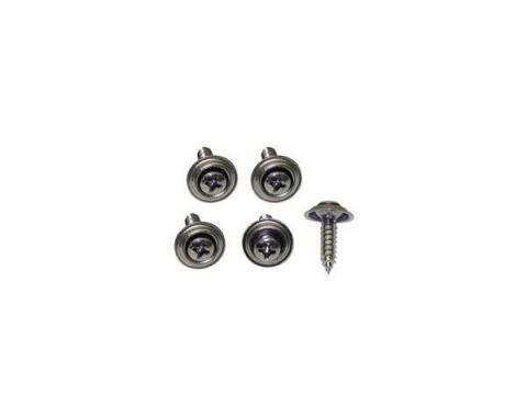 Firebird Kick Panel Air Conditioning Vent Cover Screw Set, Chrome, 1967-1969