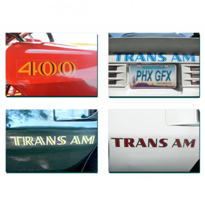Trans Am Name And Number Set, 5 Piece, 1973-1975