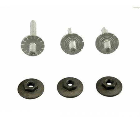 Quarter Window Stud And Nut Set, 1967-1969
