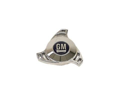 Firebird Air Cleaner Cover Wing Nut, Spinner Shape, GM Logo, Chrome, 1967-1969