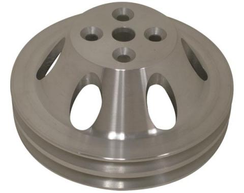 Chevy Big Block Aluminum Water Pump Pulley, Small Water Pump, 2 Groove