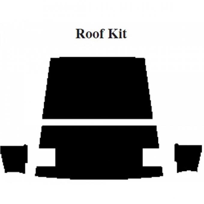 Camaro Insulation, QuietRide, AcoustiShield, Roof Kit, Coupe, 1975-1981