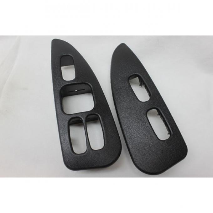 Firebird Ebony Door Panel Switch Trim Plates, 2000-2002