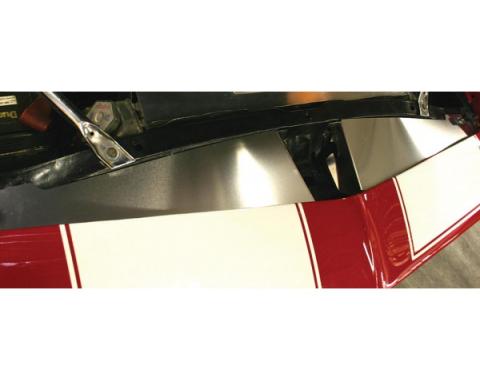 Camaro Core Support Filler Panel, 2 Piece, Clear Anodized, 1967-1969