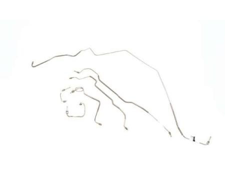Firebird Disc Brake Line Set, Front To Rear, Power, With Sway Bar, Steel 1981