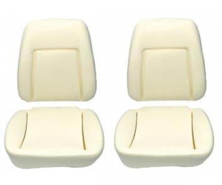 Camaro Bucket Seat Foam Cushions, With Reinforcing Wire, Deluxe Interior, 1969