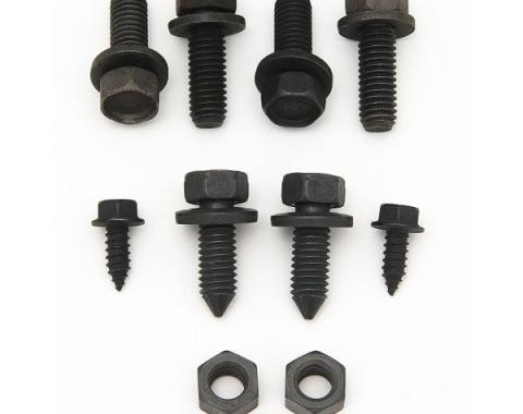 Redline Restomotive® 1970-1972 Chevrolet Camaro Non-Rally Sport (RS) 10 Piece Front Bumper Bracket Bolt Kit