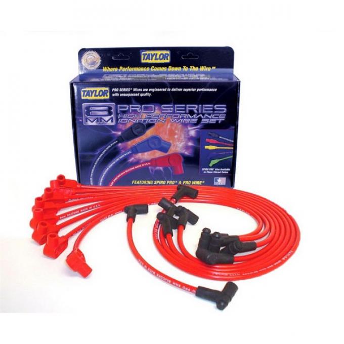 Camaro Taylor Plug Wires, Spiro-Pro Custom, Red, Small Block, 1975-1979