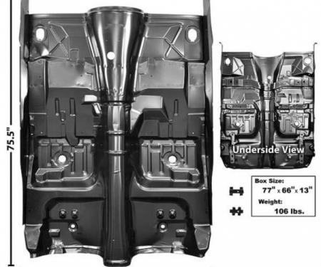 Firebird Floor Pan, Complete, Automatic Transmission, 1975-1981