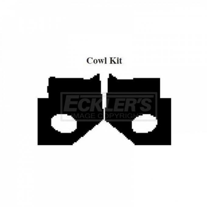 Firebird Insulation, QuietRide, AcoustiShield, Cowl Kit, Convertible, 1967-1969