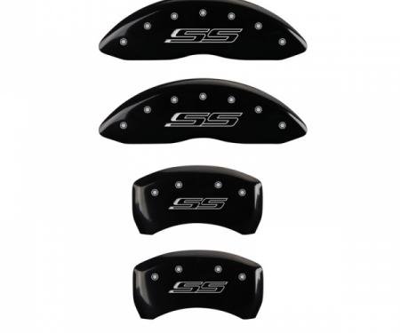 Camaro Caliper Covers, Black, Front & Rear SS Logo, V8