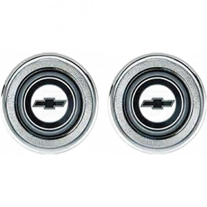 Camaro Interior Door Panel Emblems, Black Bow Tie, 1974-1981