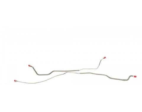 Right Stuff 1968 Camaro Brake Line Set, Rear Axle, Stainless Steel, Multi-Leaf Spring, 2-Piece, Disc Conversion FRA68R5S