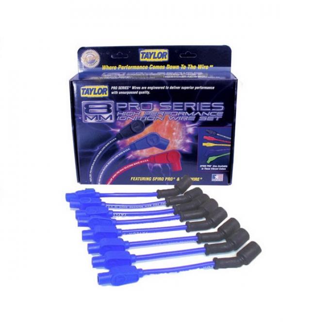 Camaro Taylor Plug Wires, Spiro-Pro Custom, Blue, All V8, 1998-2002, 2010 SS