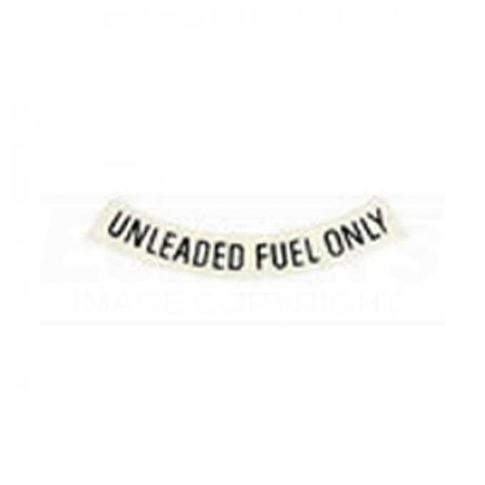 Camaro Unleaded Gasoline Only Decal, Curved, 1975-1981